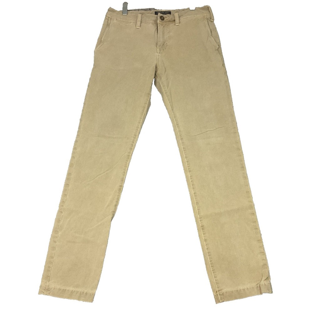 American Eagle Beige Slim Extreme Flex‎ Khaki Chino Stretch School Pants 28 x 29